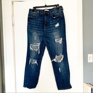 Oasis Distressed Straight Jeans